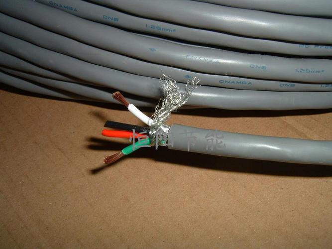 8进口电线电缆日本onamba 4芯1.25平方屏蔽电缆线 4芯屏蔽电源线